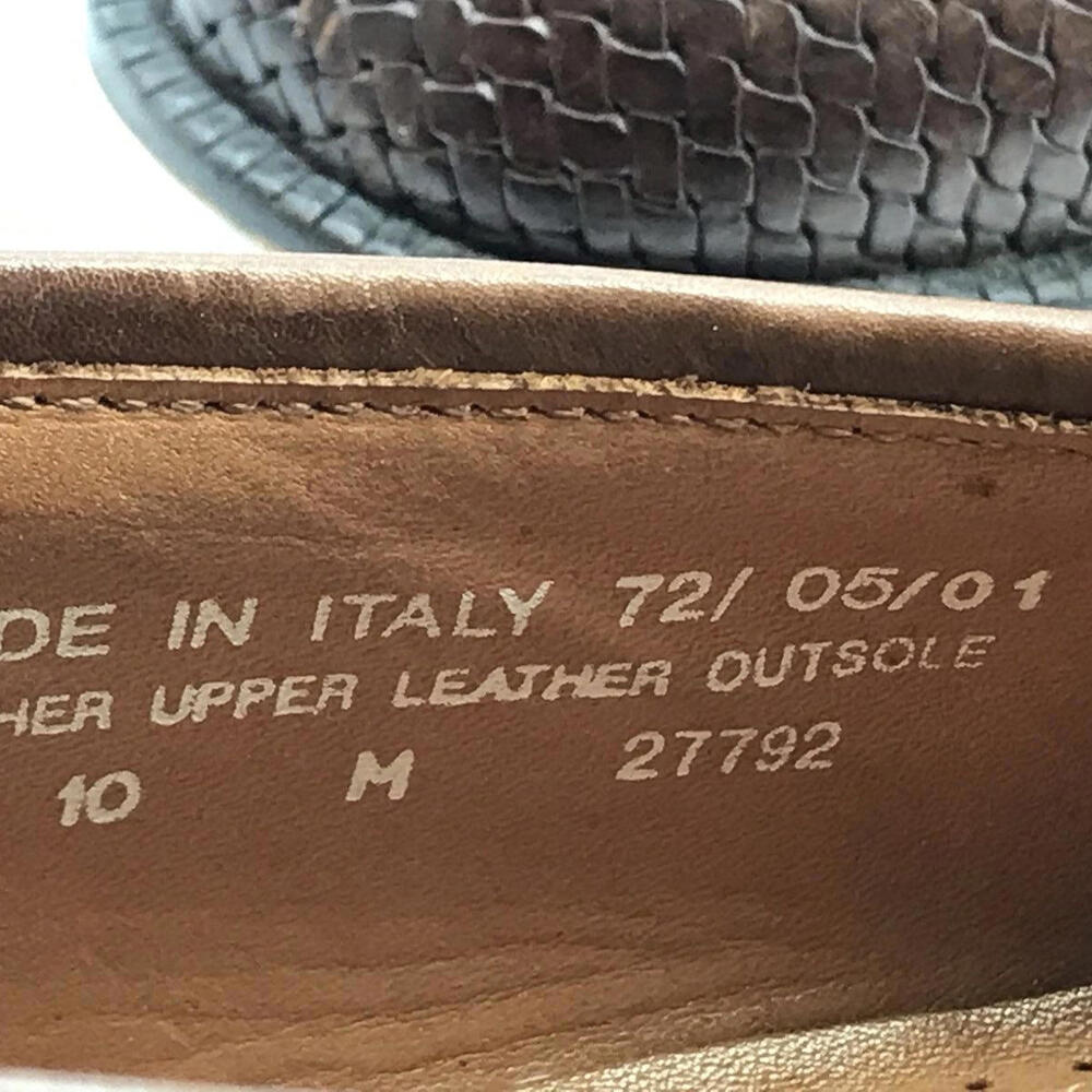 Bostonian Florentine Italy Italian Leather Weave 10 M Casual Loafer Shoes 27792 - Picture 10 of 10